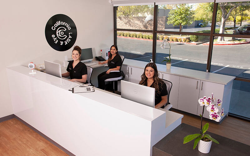 California LASIK & Eye staff front desk smiling