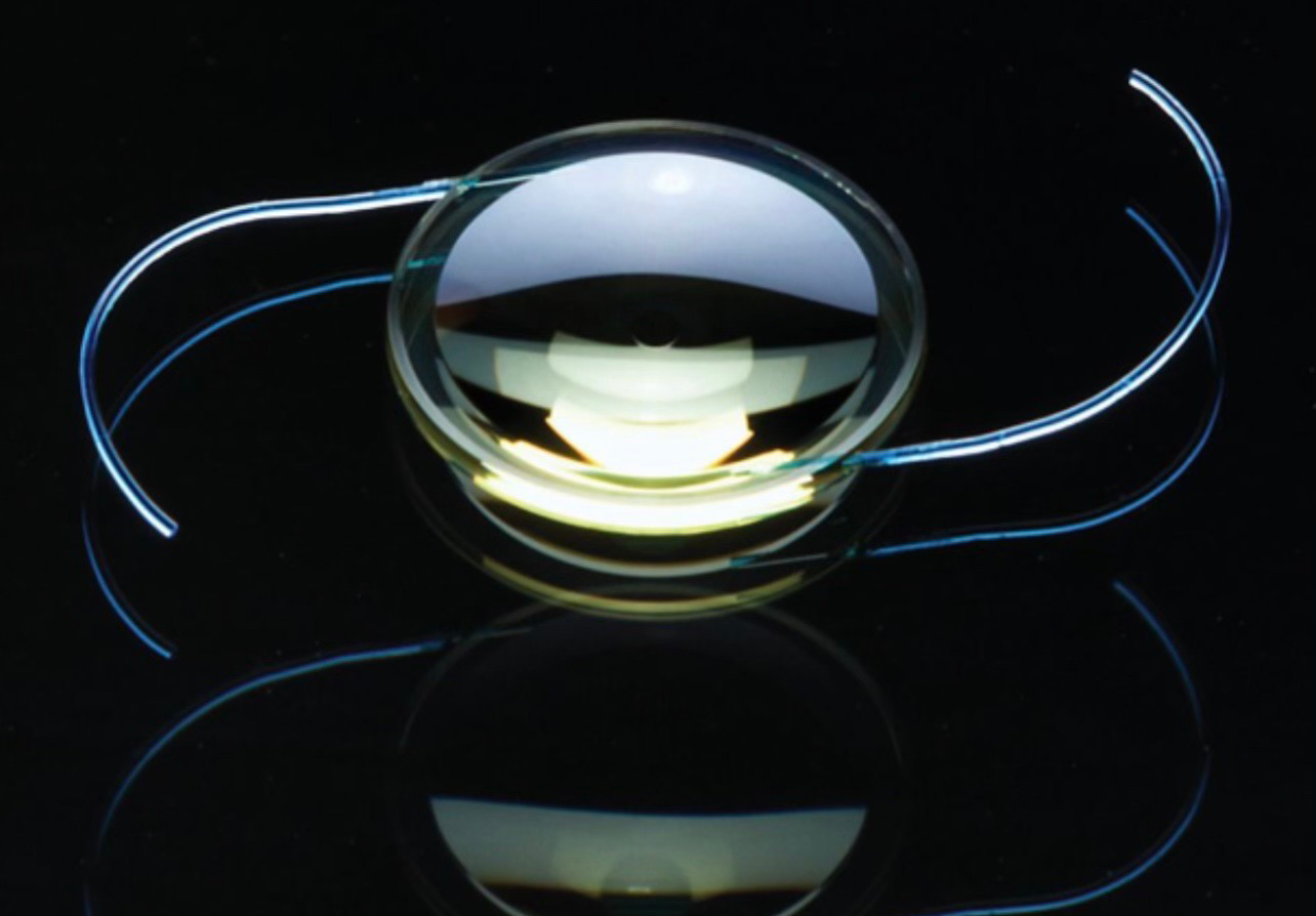 Close up of a light adjustable lens.
