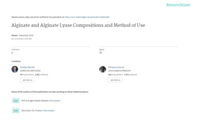 Alginate and Alginate Lyase Compositions and Method of Use