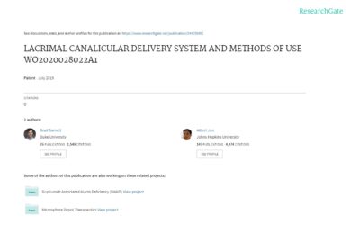 Lacrimal Canalicular Delivery System And Methods Of Use WO2020028022A1