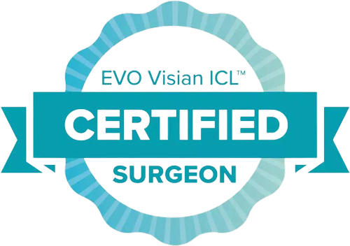 EVO Visian ICL Certified Surgeon badge