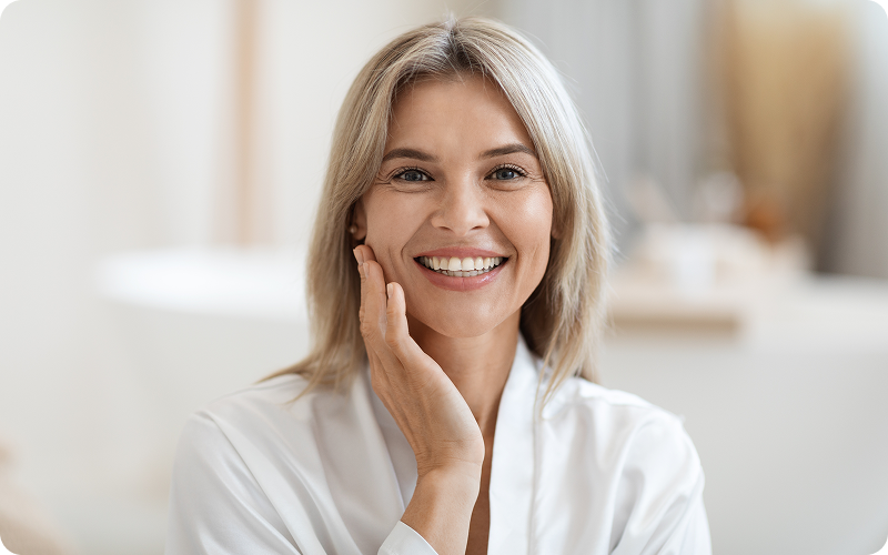 Woman with fair skin